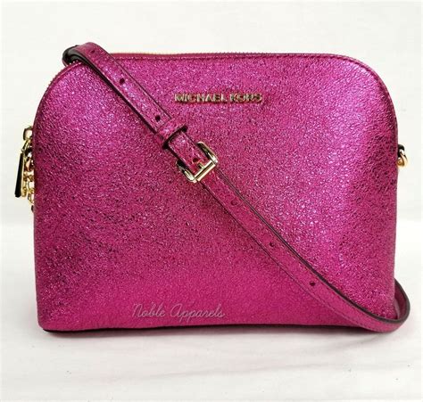 michael kors pink crossbody lg dome crossbody leather|Amazon.com: Michael Kors Large Dome Crossbody.